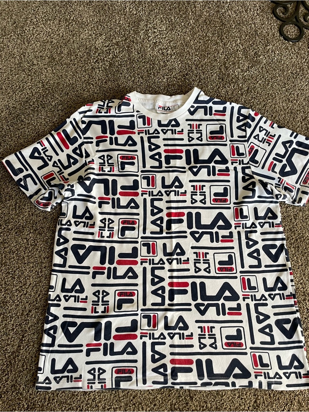 FILA All Over Print White T-Shirt